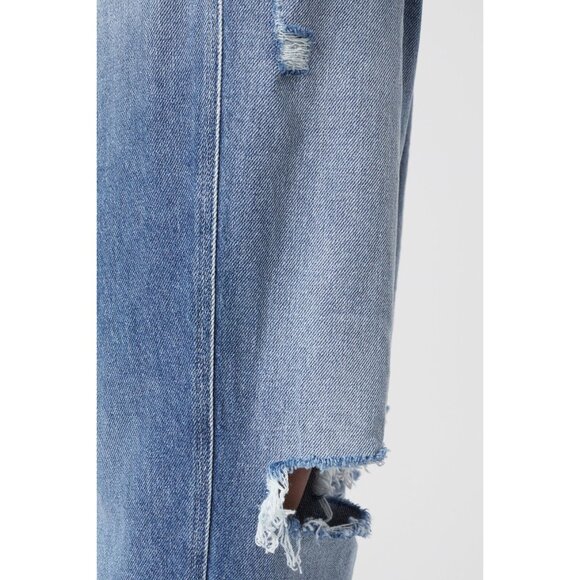 🆕 CLOSED Pearl High Rise Distressed Tapered Denim Jeans Blue 31 - Picture 8 of 16